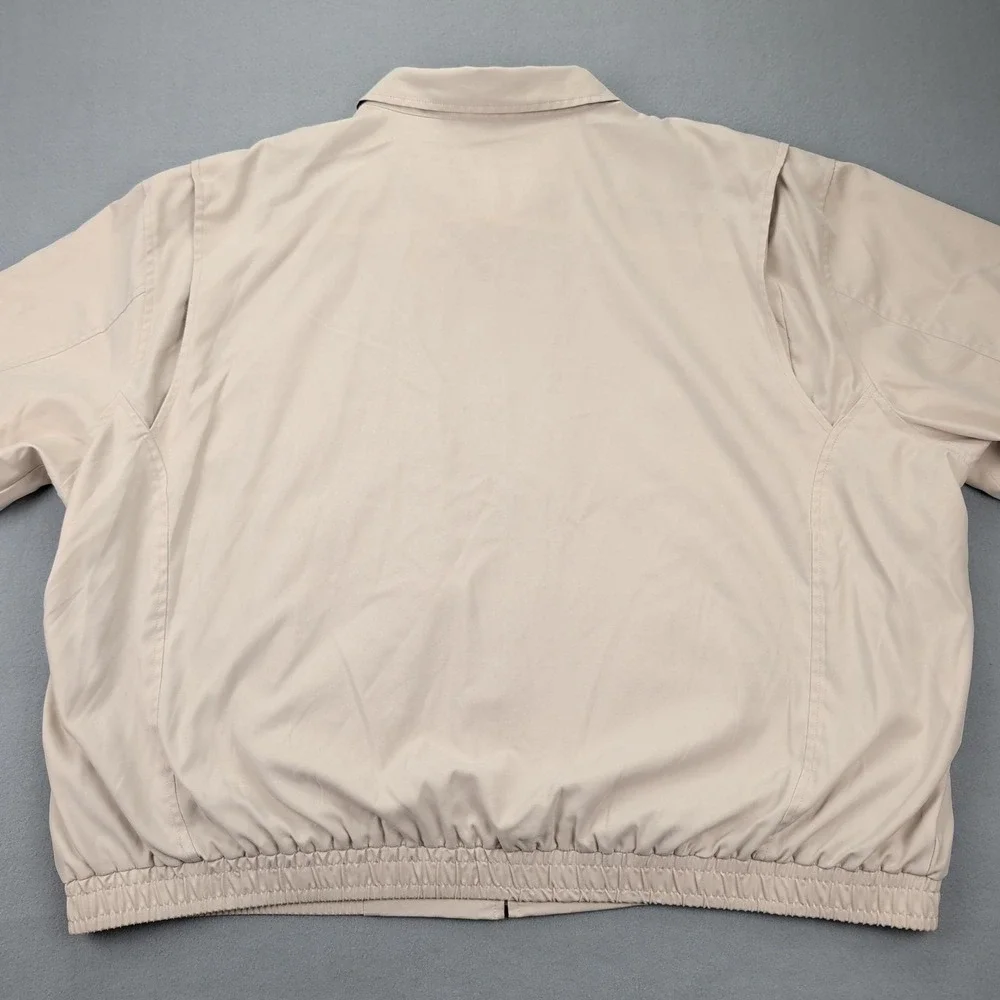 Polo Golf‎ Ralph Lauren Jacket Mens 2X Big Beige Zip Harrington Cotton Lined